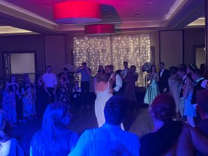 Newlyweds dancing at Waterfront Event Center